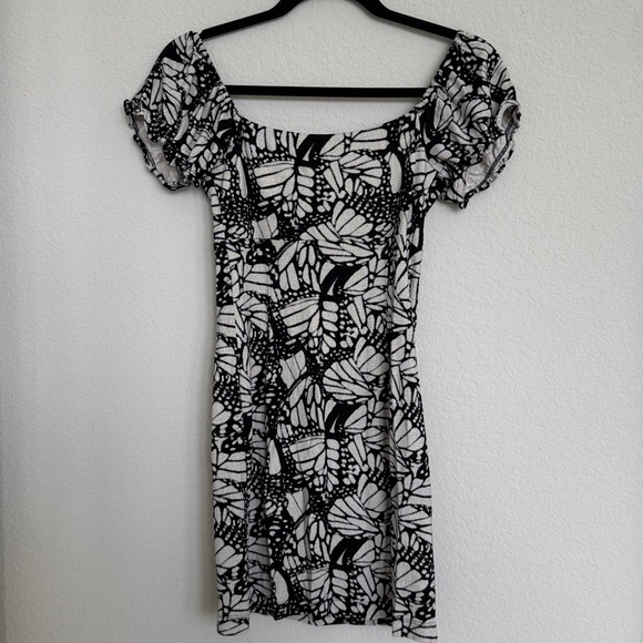 Urban Outfitters Black & White Butterfly Bodycon Dress - Picture 5 of 5